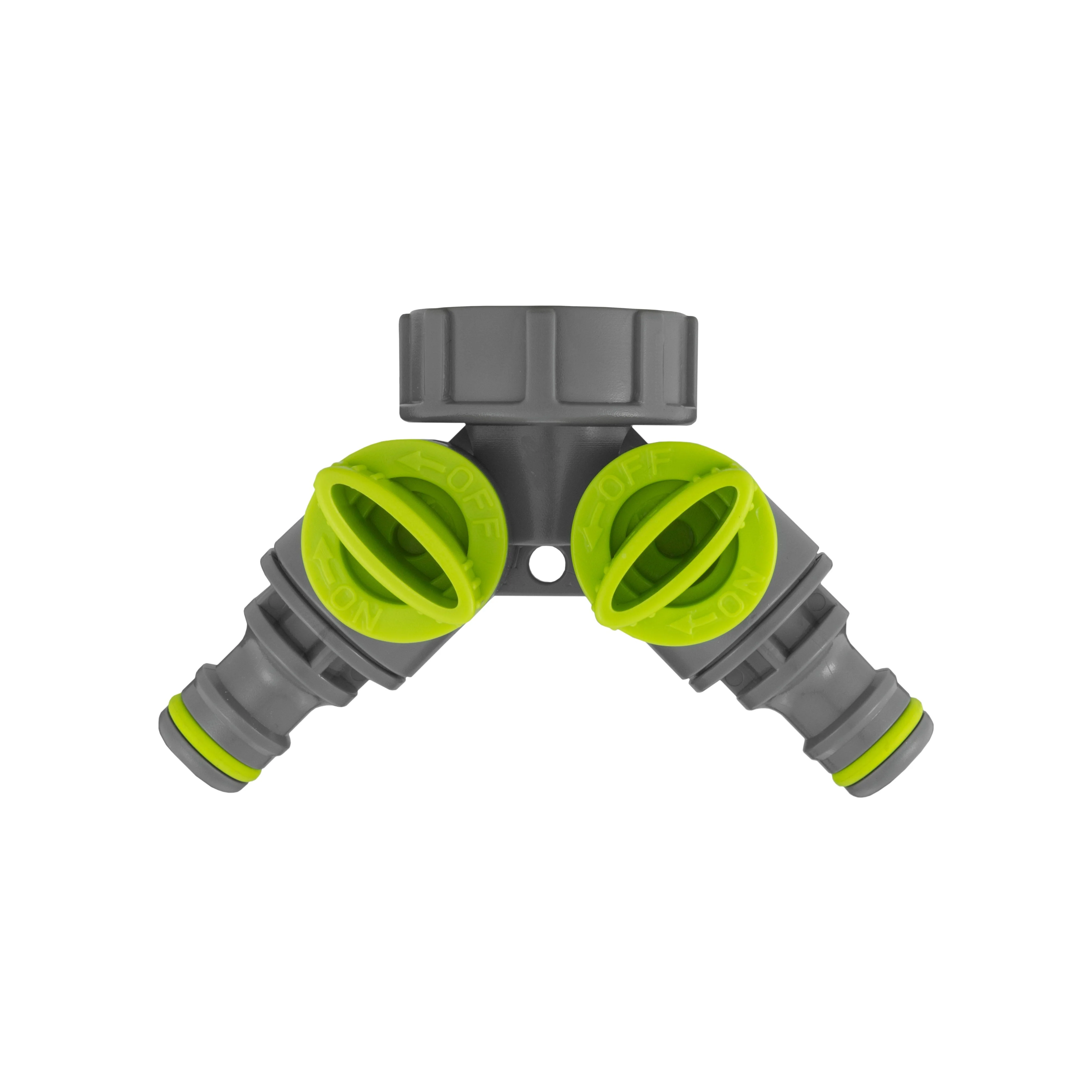 Wall Flange Kit 25mm MDPE + Brass Bib Tap + Lime Two Way Tap Splitter - Image 11