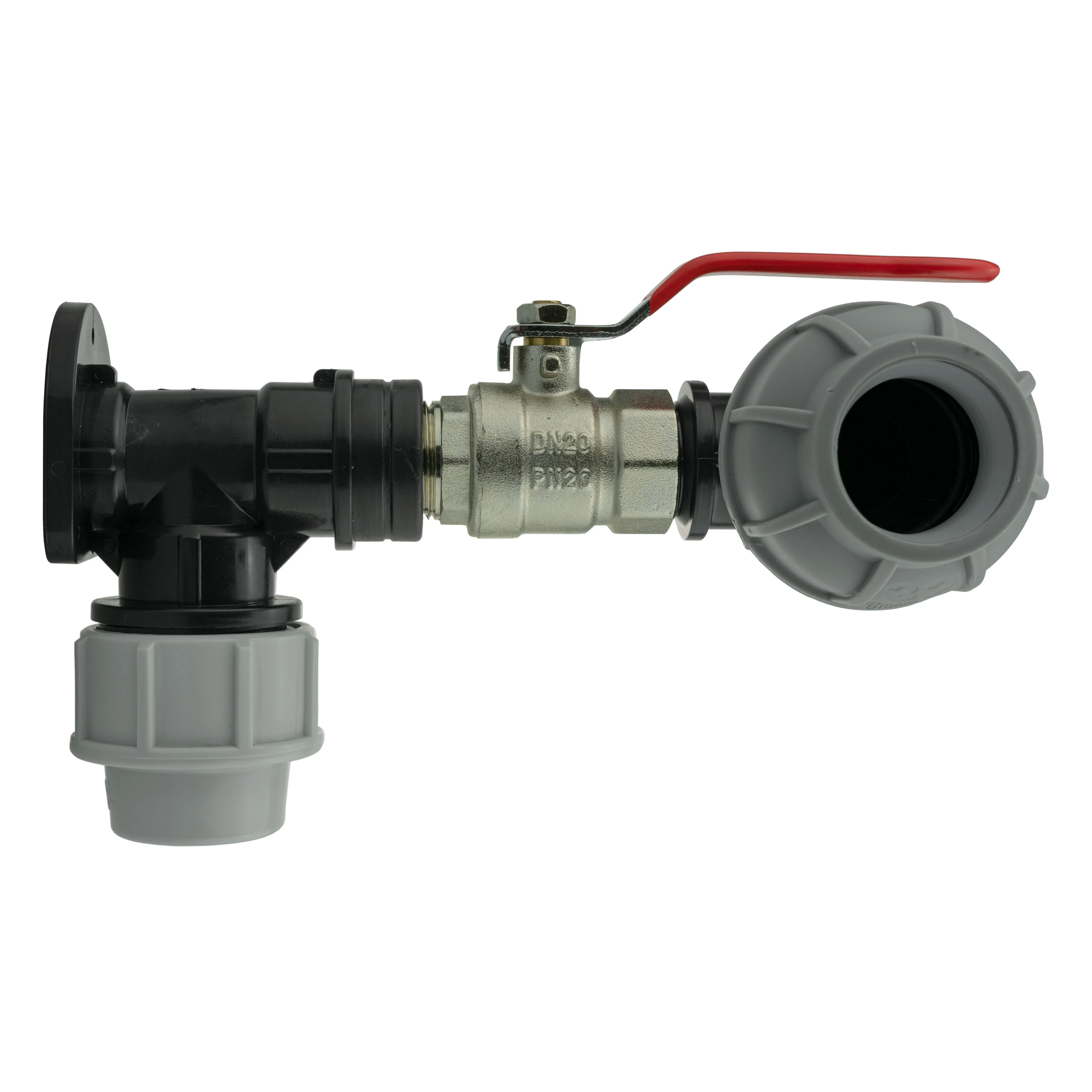 Wall Flange Kit 25mm MDPE + Lever Valve + 32mm MDPE Elbow - Image 6