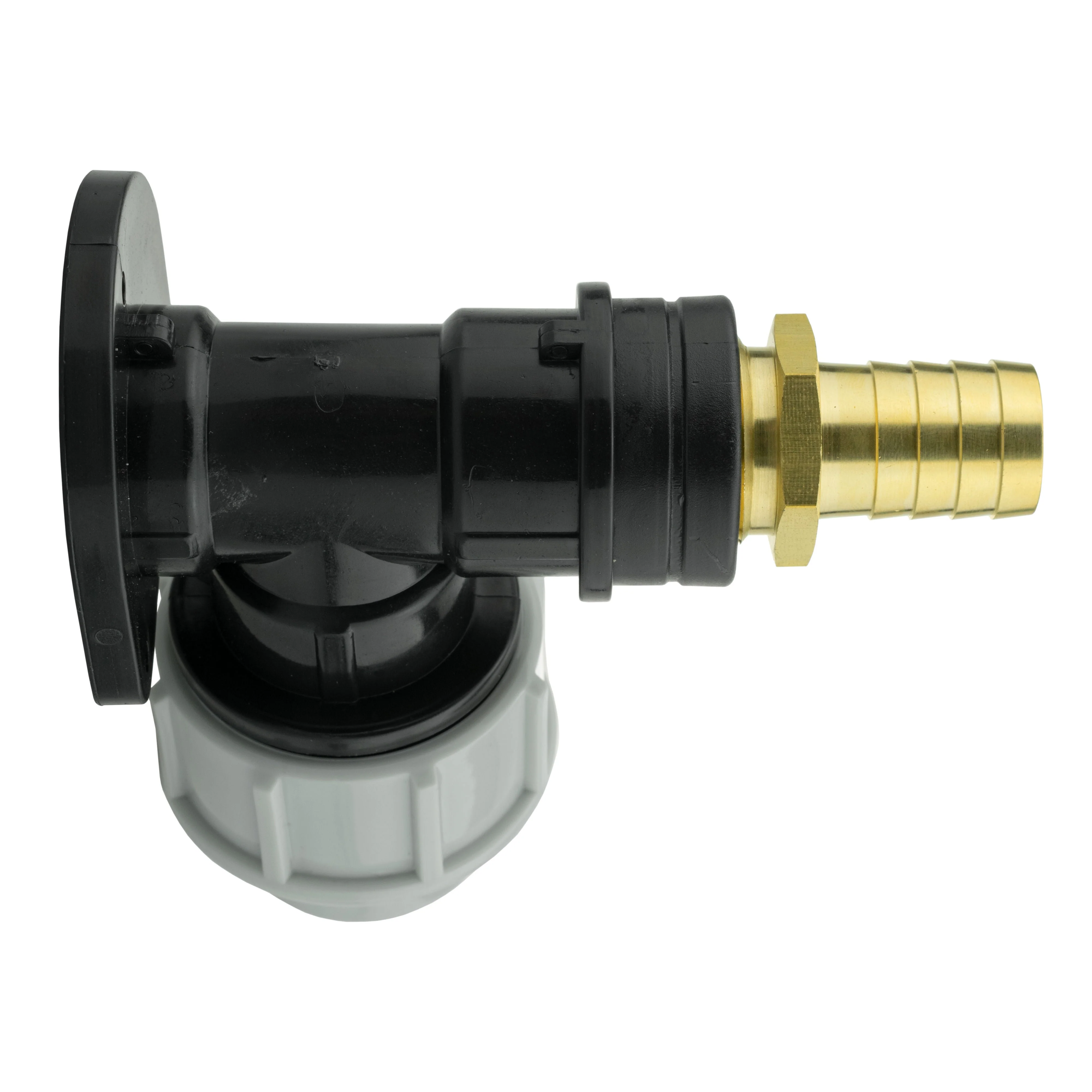 Wall Flange Kit 32mm MDPE + 19mm Brass Barb - Image 2