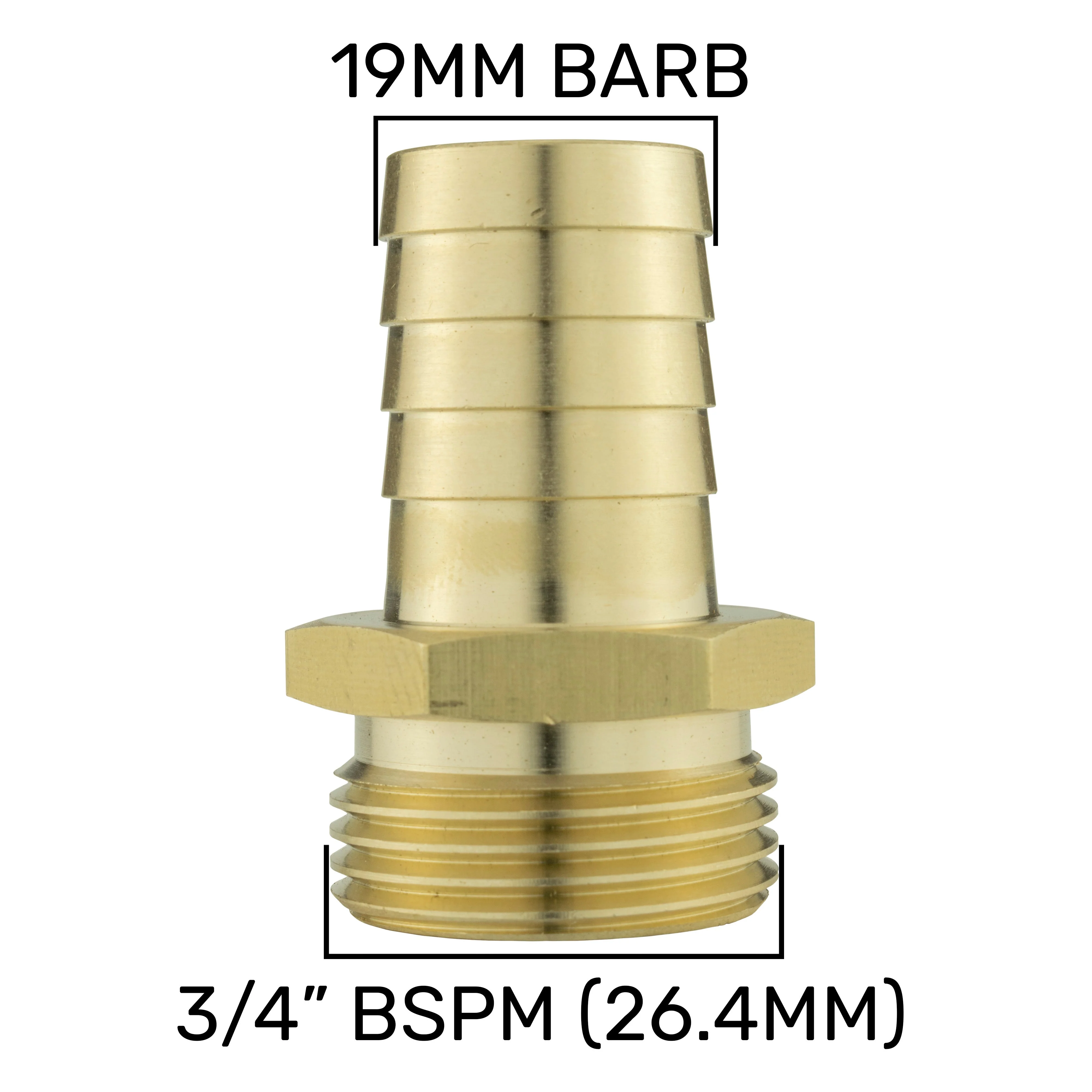 Wall Flange Kit 32mm MDPE + 19mm Brass Barb - Image 6