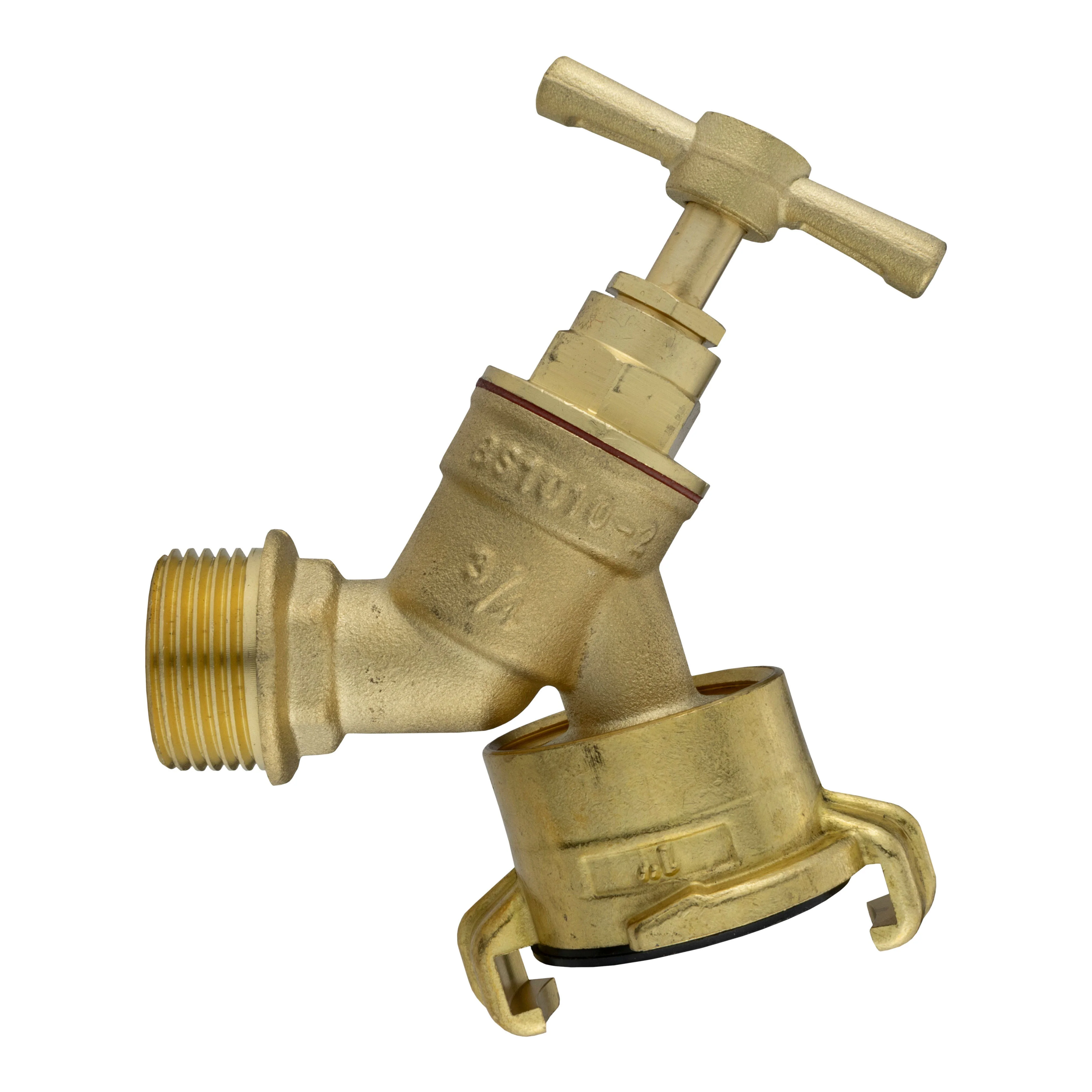 Wall Flange Kit 32mm MDPE + Brass Bib Tap with Geka Claw Outlet - Image 3